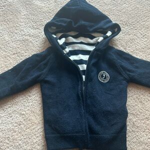 Jacadi cotton zip up hoodie sweater 6m